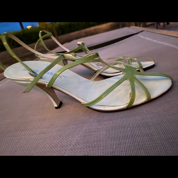 Karine Arabian Paris strappy pistachio Sandals 9/5 - Picture 3 of 9